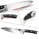 SHAN ZU - Juego de cuchillos de cocina con bloque, 14 piezas, profesional de alto carbono alemán, juego de cuchillos con sacapuntas, juegos de cuchillos para cocina con bloque