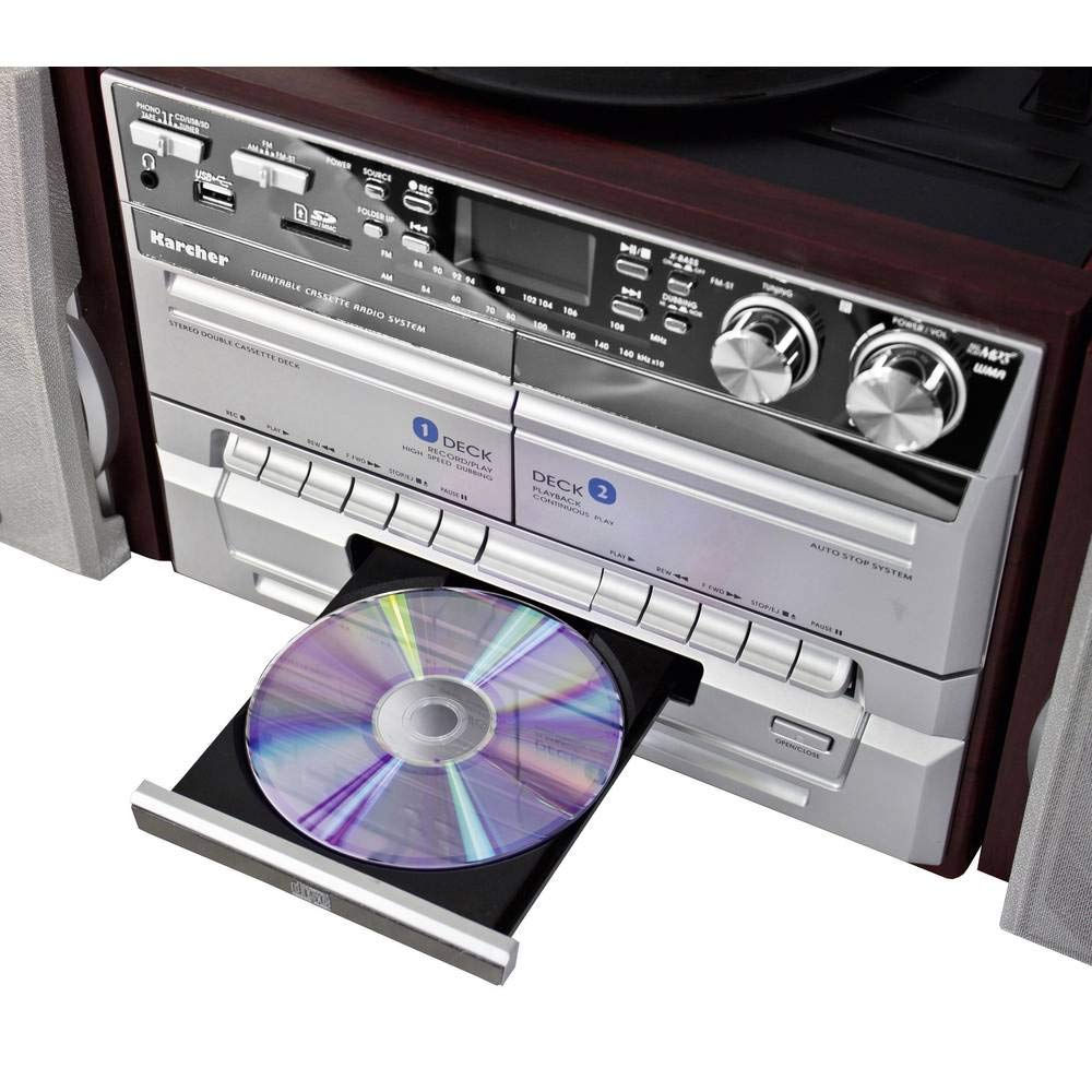Kärcher KA 320 - Minicadena con Reproductor de CD, Doble pletina, Tocadiscos, (Importado de Alemania)