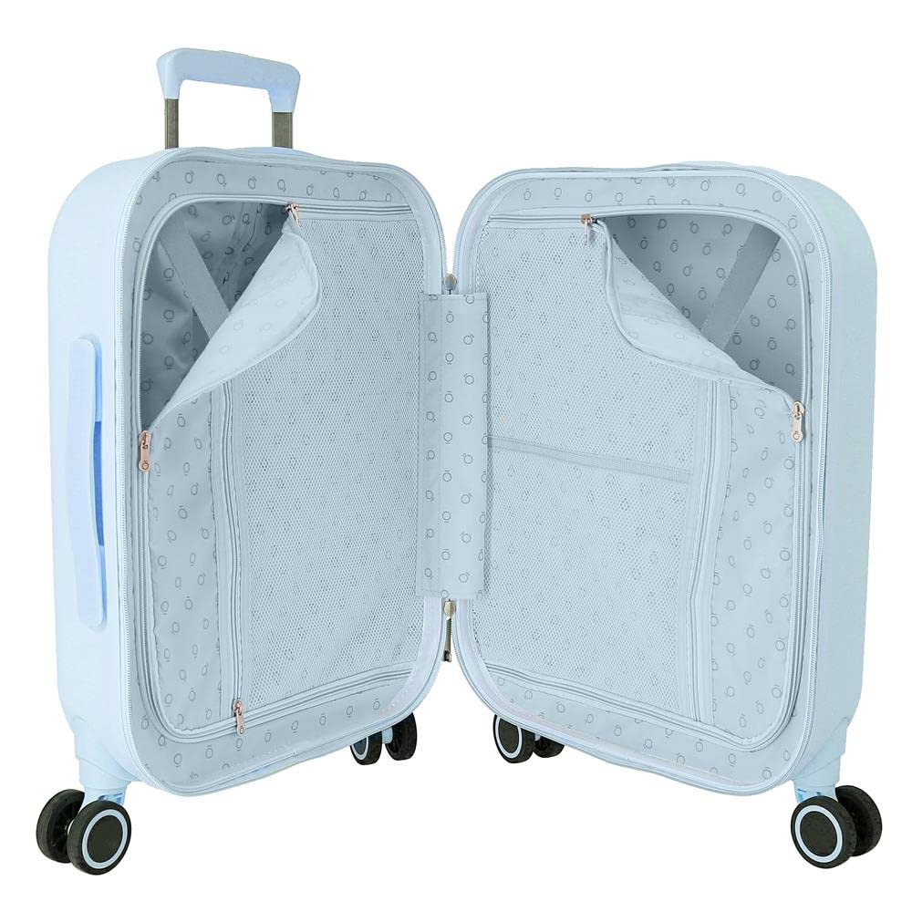 Enso Balloons Maleta de Cabina Turquesa 40x55x20 cms Rígida ABS Cierre TSA Integrado 37L 3,22 kgs 4 Ruedas Dobles Equipaje Mano