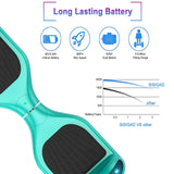 SISIGAD Offroad Hoverboard Kinder Adults mit 6,5" Reifen Leistungsstarke Große - Batería Hoverboard Bluetooth-Lautsprechern LED-Licht