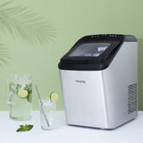 H.Koenig Máquina para Hacer Hielo Profesional 15kg en 24h KBP40, 2 Tamaños de Cubitos de Hielo, Automático, Enchufable Posible Silenciador 2,8L, Rápido Cubito de Hielo Listo en 6 min