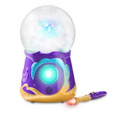 Magic Mixies My Crystal Ball Blue, Juguete Interactivo de Magia, Bola de Cristal mágica con Luces, Efectos y Sonidos, y un muñeco de Peluche Suave para cuidar, con Accesorios, Famosa (MGX06000)
