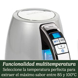 Cuisinart Hervidor eléctrico con jarra Multi-Temp | Ebullición rápida, 3KW | Sin cable | 1,7L de capacidad | Temperatura ajustable | Filtro antical lavable y extraíble | Acero inoxidable