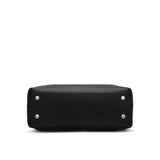 Carlheim, Gotland Genuine Leather collection, Velvet Genuine Leather Handbag (Black)