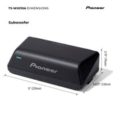 Pioneer TS-WX010A - Subwoofer Activo ultracompacto con Amplificador de Clase D Bass Sound Creator, Graves impactantes y de Calidad. Fácil de Instalar en el Espacio para los pies (160W)