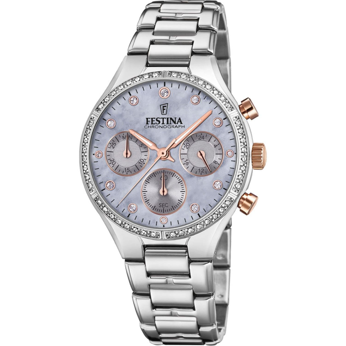 Festina Reloj Cronógrafo para Mujer de Cuarzo con Correa en Acero Inoxidable F20401/3