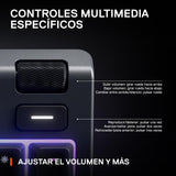 SteelSeries Apex 3 - Teclado RGB para gaming - Iluminación RGB de 10 zonas - Resistencia al agua IP32 - Reposamuñecas magnético superior - Teclado QWERTY Estadounidense