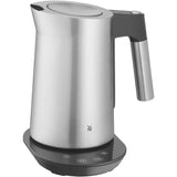 WMF Kineo Hervidor de agua con ajuste de temperatura, 1,6 l, filtro de cal, 3000 W, indicador de temperatura en vivo, hervidor eléctrico de agua de acero inoxidable mate