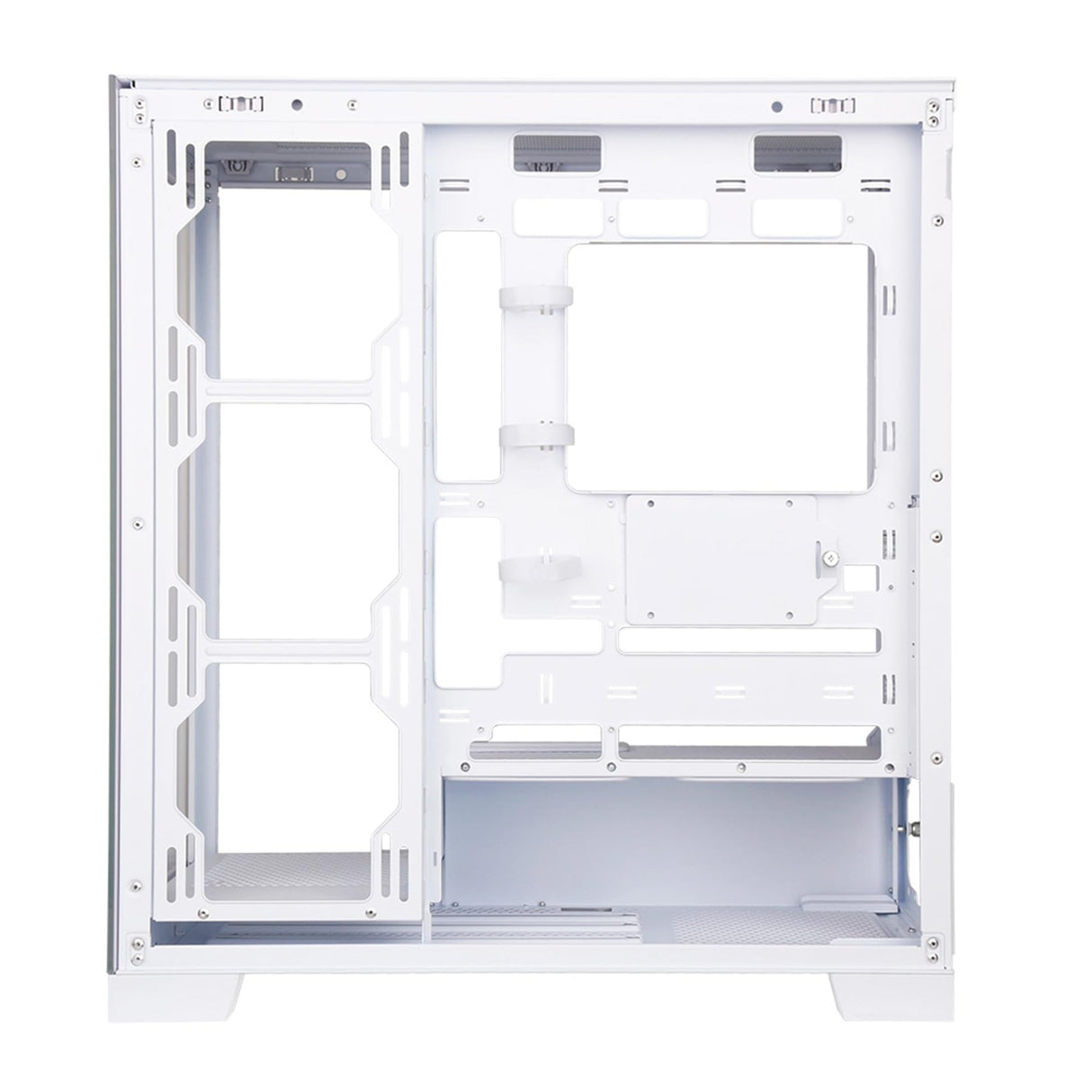 Abysm Gaming Caja PC Gamer Danube SAVA H500 White ATX, con Espacio para Tarjetas Gráficas de hasta 430 mm, Lateral y Frontal de Cristal Templado, USB-C y Ventiladores ARGB