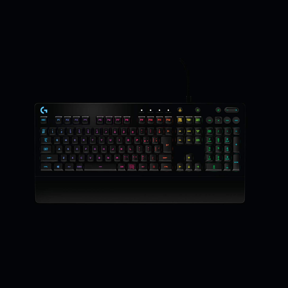 G213 Prodigy Gaming Keyboard, LIGHTSYNC RGB, Mech-Dome Llaves, Resistente a derrames, Botones Multimedia, AZERTY Belga Layout - Negro