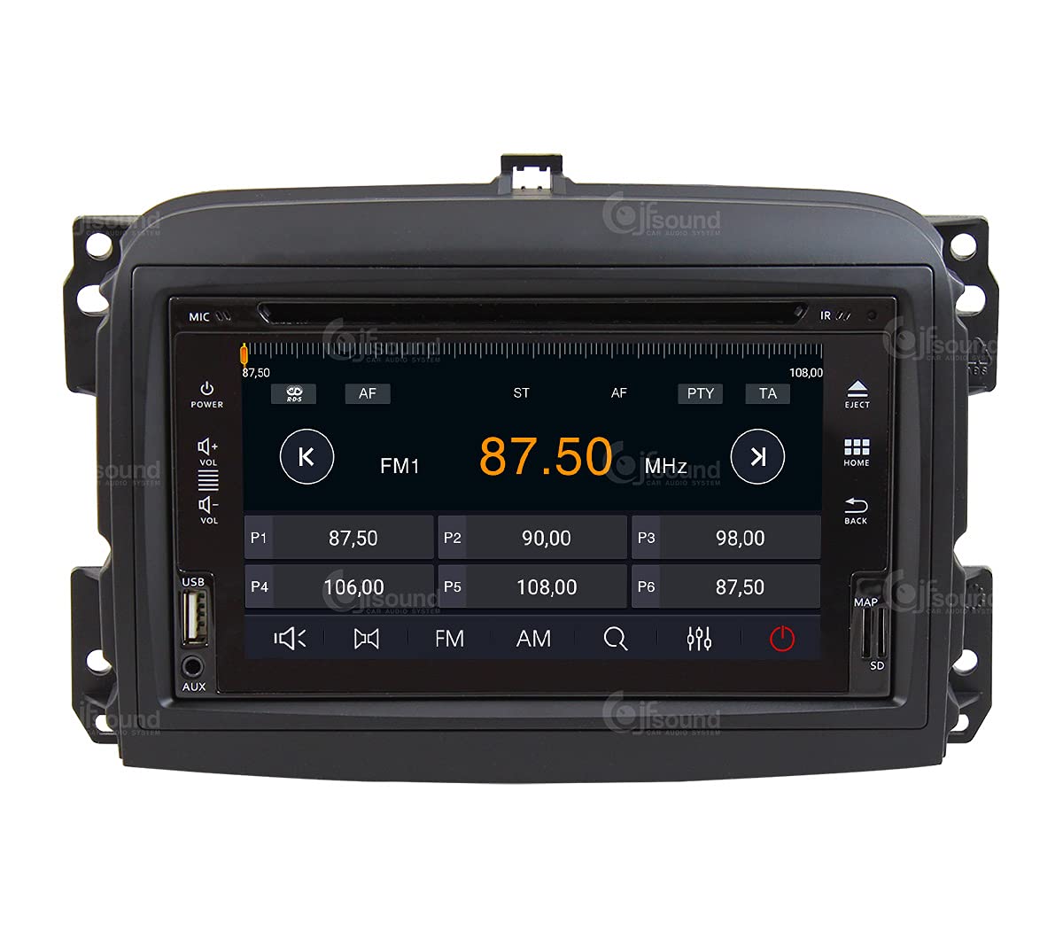 Autorradio de Ajuste Personalizado para Fiat 500L Pre-Restyling Android GPS Bluetooth WiFi Dab USB Pantalla táctil Full HD 6,2" procesador de 8 núcleos y comandos de Voz