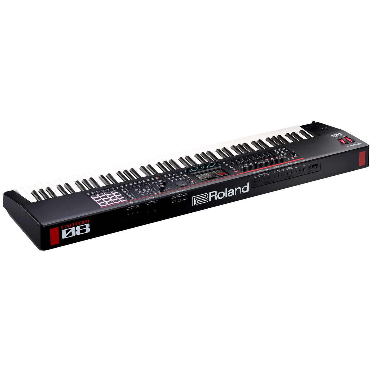 TECLADO SINTETIZADOR Roland FANTOM-08 – Teclado sensible a la velocidad de 88 notas | Miles de sonidos acústicos y electrónicos de Roland | Tecnologías ZEN-Core y SuperNATURAL | Secuenciador TR-REC