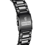 Festina Reloj Hombre F20578/1 Ceramic Caja de Acero Inoxidable 316l Multi Correa de Acero Inoxidable 316l Negro