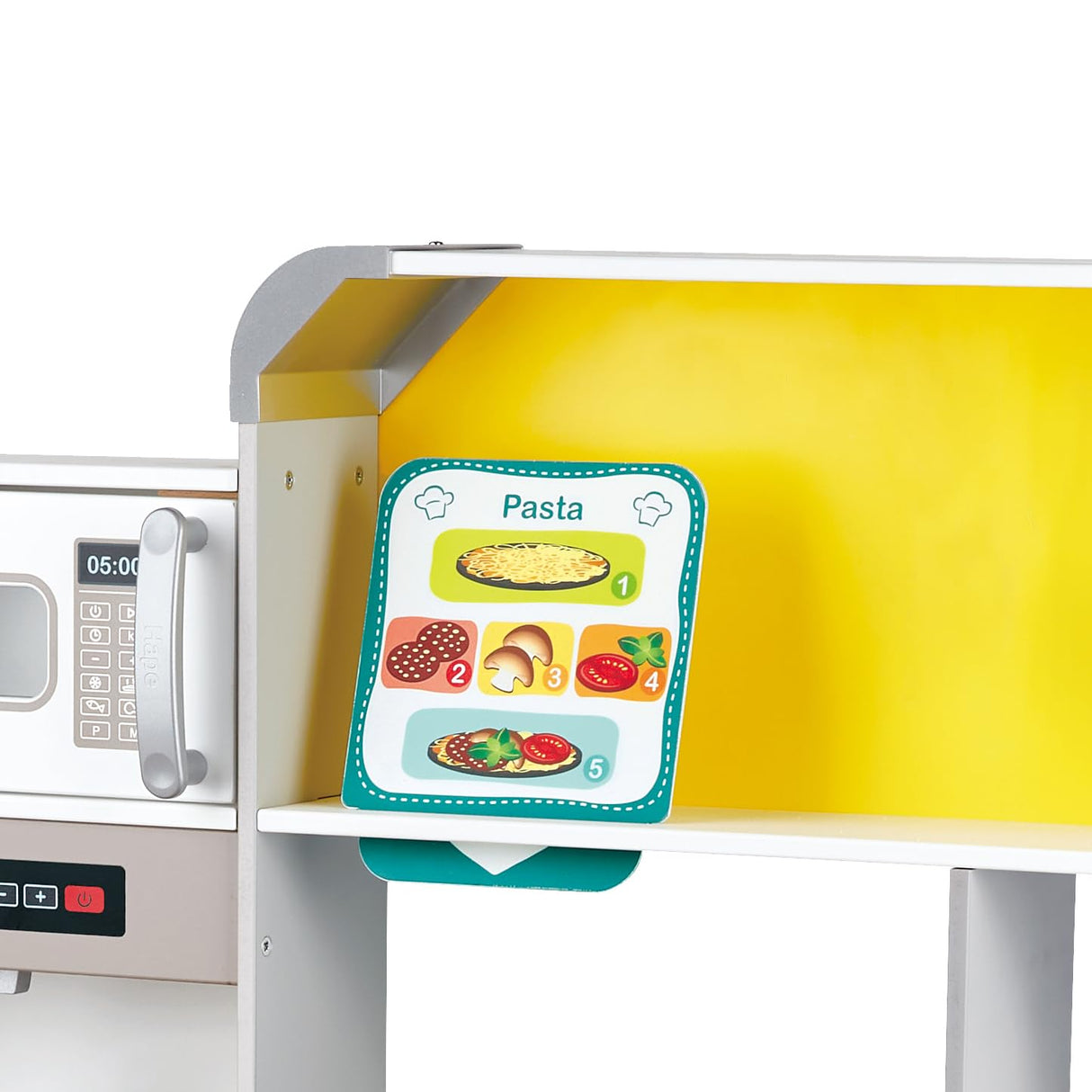 Hape Cocina Deluxe con Freidora – Cocina de Juguete con Fogones Electrónicos, Freidora y Accesorios para Niños de 3+