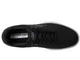 Skechers Herren Pro 6 wasserdichter Golfschuh Sneaker, Schwarz/Grau, ohne Spikes, 45.5 EU
