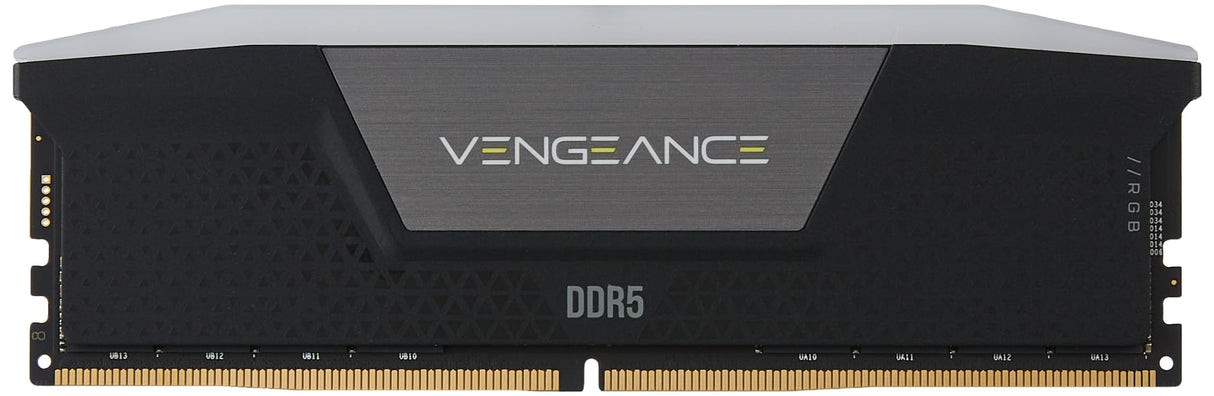 Corsair Vengeance RGB DDR5 64GB (2x32GB) 5200Mhz C40 Memoria optimizada de Intel (Iluminación dinámica RGB en Diez Zonas, Regulación de Voltaje a Bordo, perfiles XMP 3.0 Personalizados) Negro