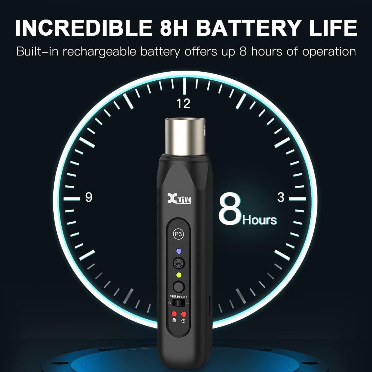 Xvive P3 Receptor Bluetooth para mesas de Mezcla o PA