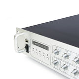 BeMatik - Amplificador para sonorización Profesional de 700W 110V 4 Zonas con Mic AUX MP3 Rack