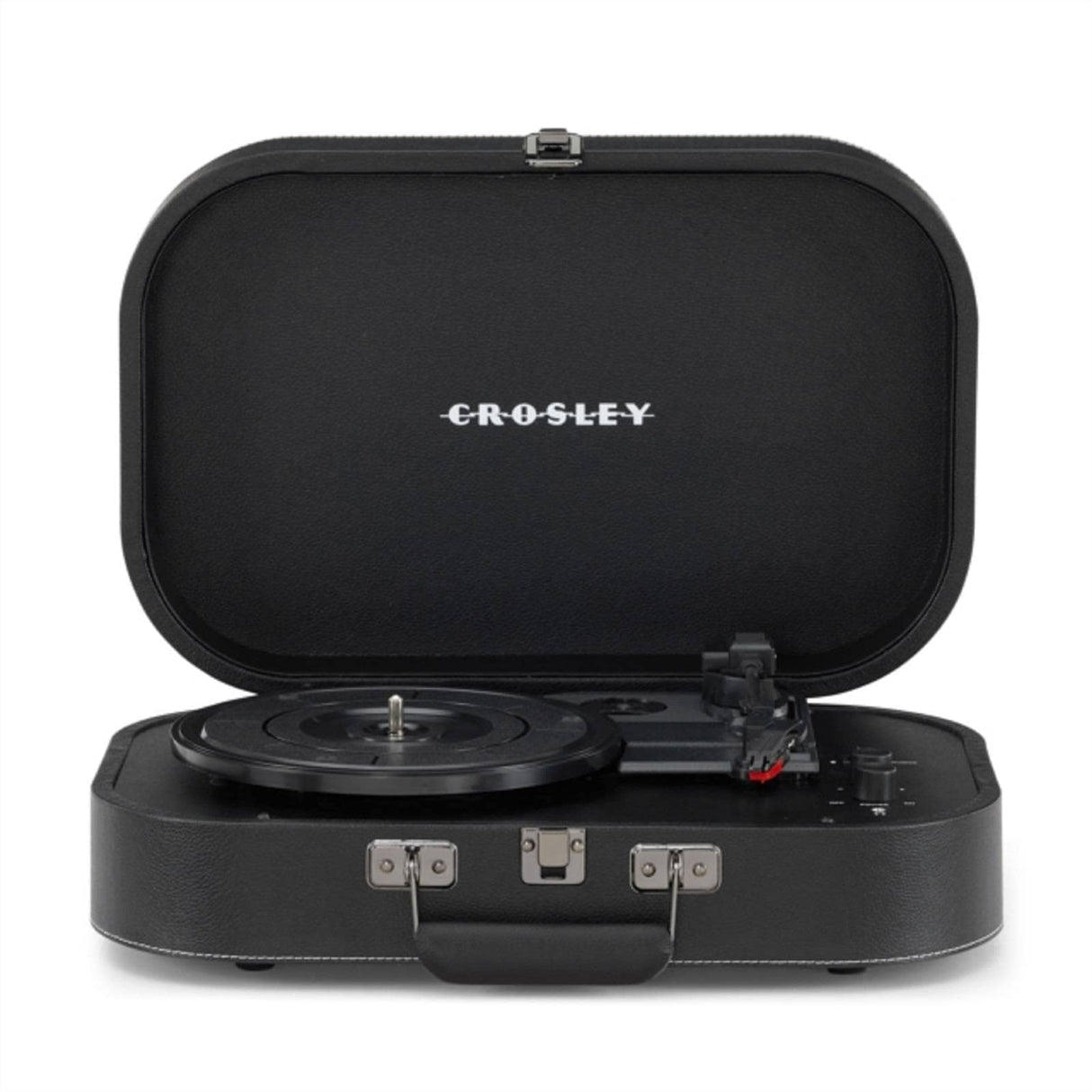 Crosley Discovery - Tocadiscos portátil, reproductor de discos Bluetooth, reproductor de vinilo de maleta de 3 velocidades, tocadiscos para el hogar para discos de vinilo, altavoces estéreo integrados