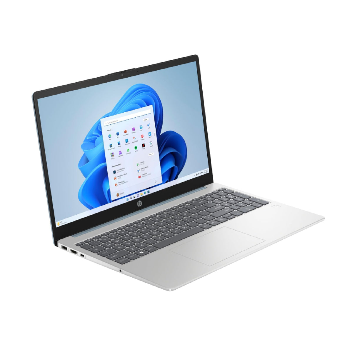 HP Ordenador portátil 15.6" FHD (Intel Core i5-1334U, 16GB RAM, 1TB SSD, Intel Iris Xe Graphics, Windows 11) Plata y Azul - Teclado QWERTY Español