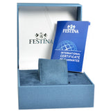 Festina Reloj Hombre F16573/3 Correa Clasico Caja de Acero Inoxidable 316l Plateado Correa de Cuero Negro