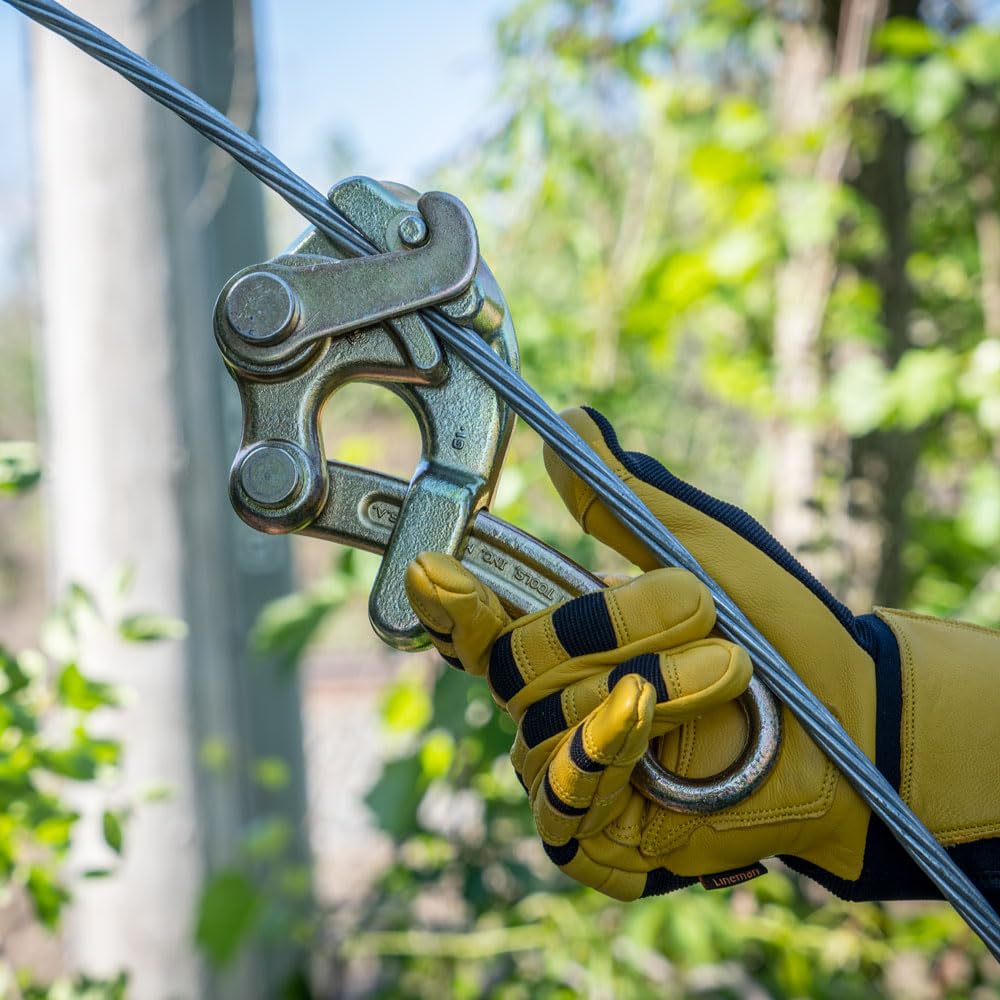 Klein Tools Agarre 1625-20, fabricado en Estados Unidos, herramienta de tracción de alambre Haven's Grip para cuerda de alambre de 0.75 pulgadas, carga máxima de 8000 libras