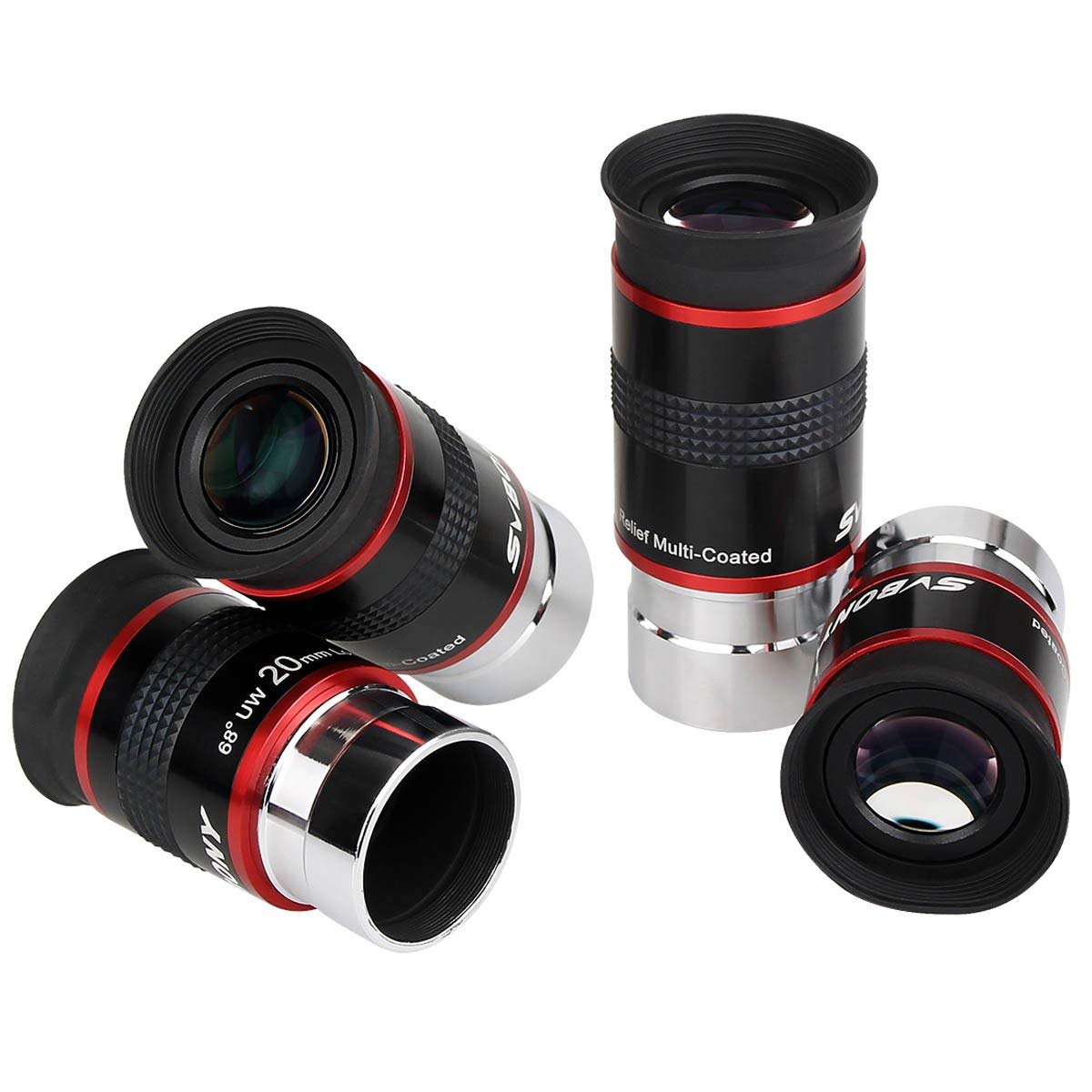 SVBONY Telescopio Ocular FMC de Banda Ancha, Accesorio de telescopio de película Verde de 1.25 68 Grados Ultra Gran Angular para telescopio astronómico (6 mm, 9 mm, 15 mm, 20 mm)