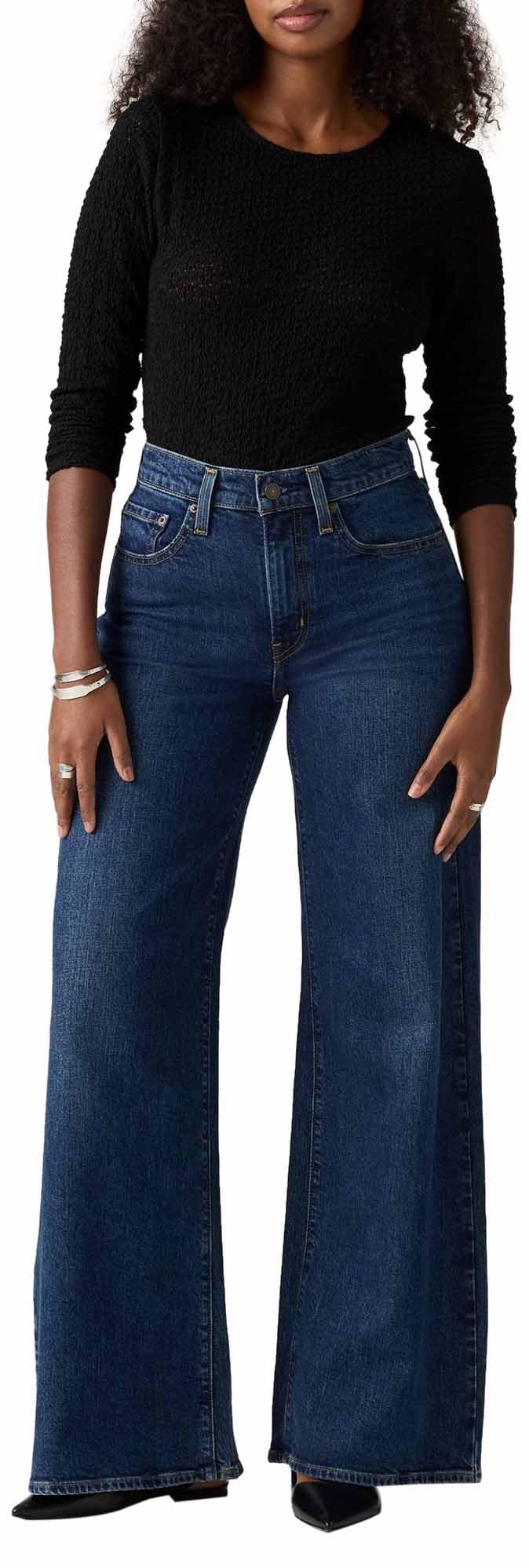 Levi's 728 HR Wide Leg Jeans, Pierna Ancha, 30W / 32L Mujeres
