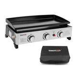 Royal Gourmet - Plancha de Gas de Acero esmaltado, 3 quemadores de Potencia 7,5 kW, Superficie de cocción 62,0 x 35,5 cm, portátil para Acampar y al Aire Libre
