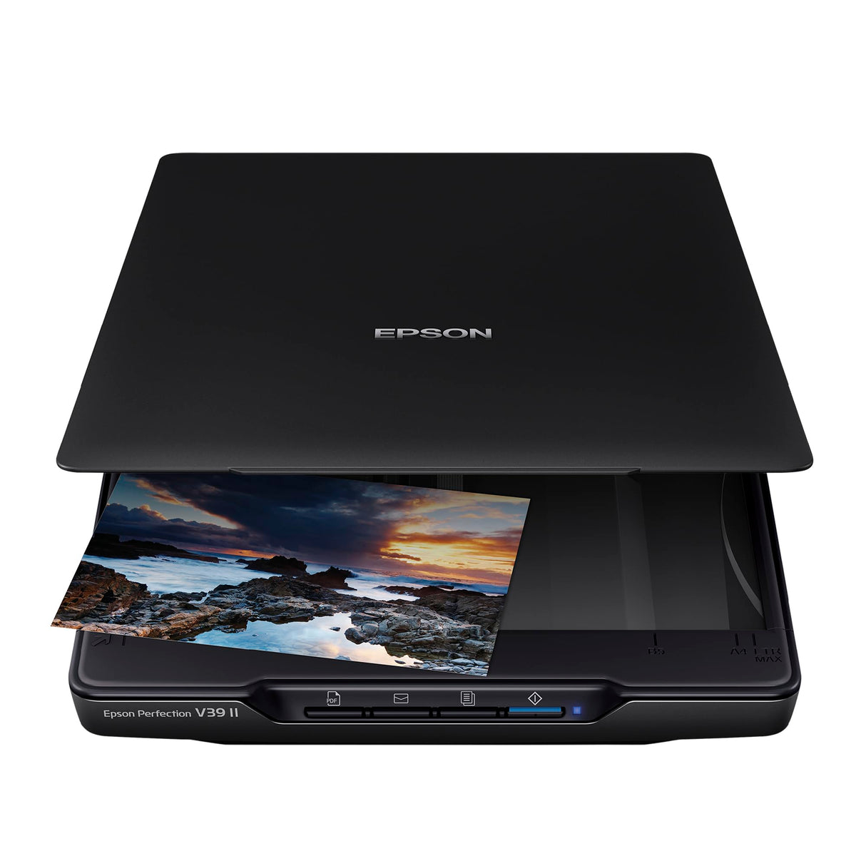 Epson Perfection V39II - Escáner fotográfico y de Documentos (resolución óptica de escáner de 4800 PPP, A4, USB), Color Negro