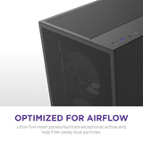 NZXT H5 Flow RGB - Caja compacta ATX Mid-Tower para PC Gaming - Alto Flujo de Aire - Ventilador F360 RGB Core (CV) Incluido - Soporte de radiador Frontal de 360mm y Superior de 240mm - Negro