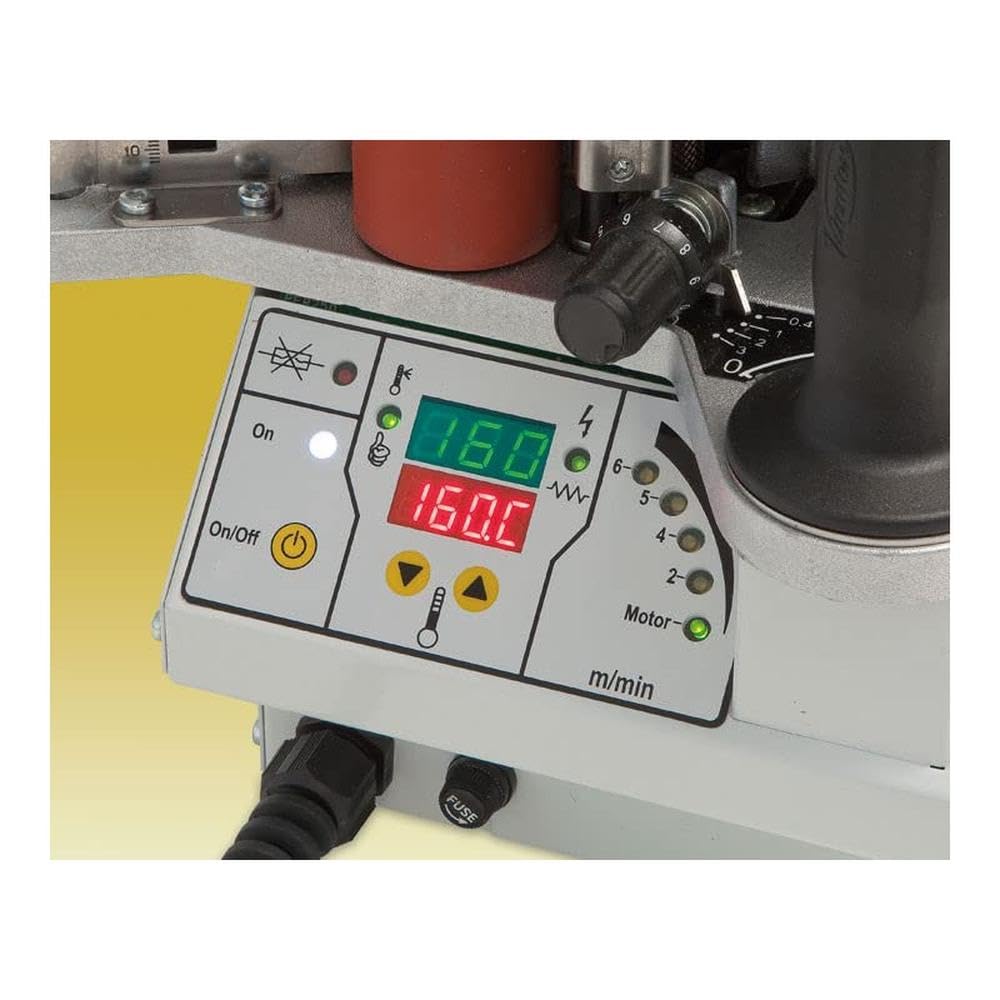 VIRUTEX 5000800 - Aplacadora de cantos portátil de cola caliente PEB250+ con regulación electrónica 230V 830W 9,2 Kg