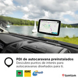 Tomtom GPS GO Camper Tour 2ª generación para Autocaravana y Caravana, Pantalla de 6" con PI para Autocaravana y Caravana, Actualización Wi-FI,Tráfico TomTom, Alertas de Zonas de peligro. Mapas Europa
