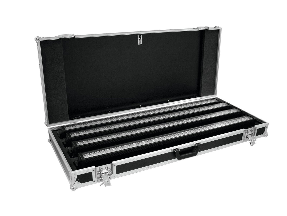 Roadinger - Flightcase con 4 LED Bar-252 RGB, Multicolor, Talla única
