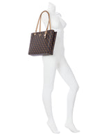 GUESS Noelle Noel Tote, Bolso de Hombro para Mujer, Logotipo marrón, Talla única