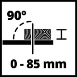 Einhell Mesa de corte TC-TS 2025/2 U (máx. 2.000 W, ajuste de la altura/ inclinación de la hoja de sierra de precisión, tope-guía paralelo, tope-guía angular +/- 60°), Color Negro