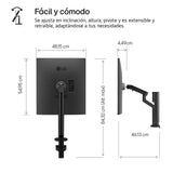 LG 28MQ780-B - Monitor DualUp Ergo 28 pulgadas, Panel NanoIPS SDQHD 16:18 (2560x2880), 300nits, 1000:1, DCI-P3 98%, HDMIx2, DPx1, USB-Cx1, Modo (2PBP) KVM integrado, Soporte Ergo, Color Negro