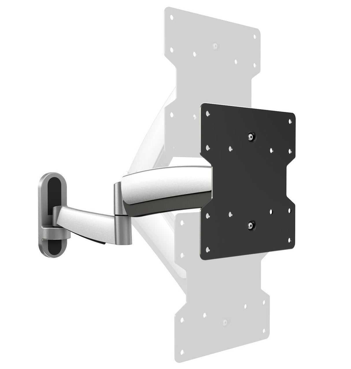 RICOO Soporte TV Pared Giratorio Inclinable Televisión 27-47" (69-119cm) #S2722 Brazo Universal Televisor LED/LCD VESA 100x100 200x200 Plata