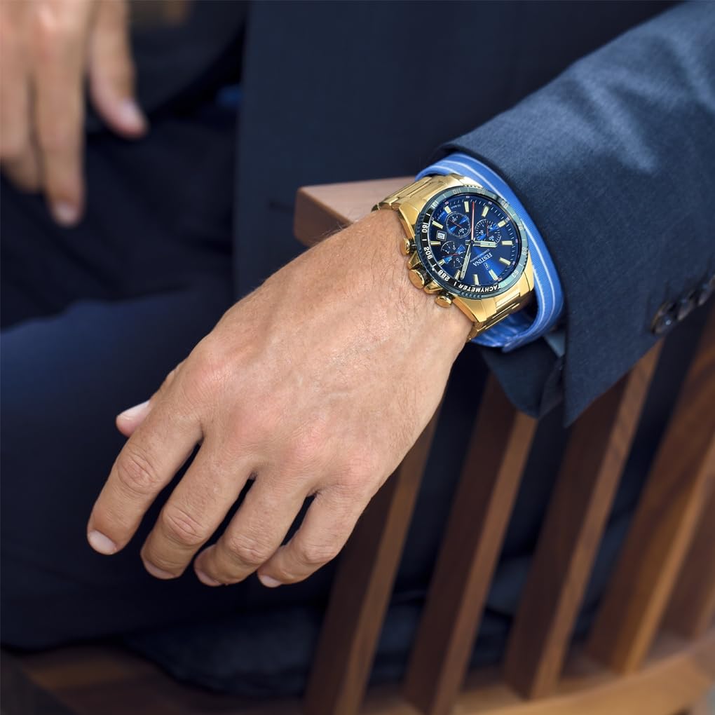 Reloj FESTINA para Hombre F20634/3 Timeless Chronograph Caja de Acero Inoxidable 316l Dorado Correa de Acero Inoxidable 316l Dorado