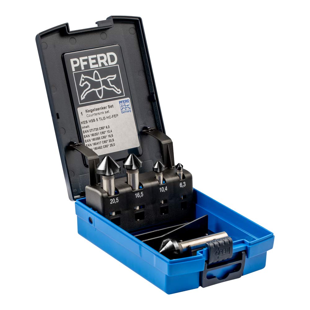 SET AVE.CON. HSS DIN335 C90° 5ud. HC-FEP