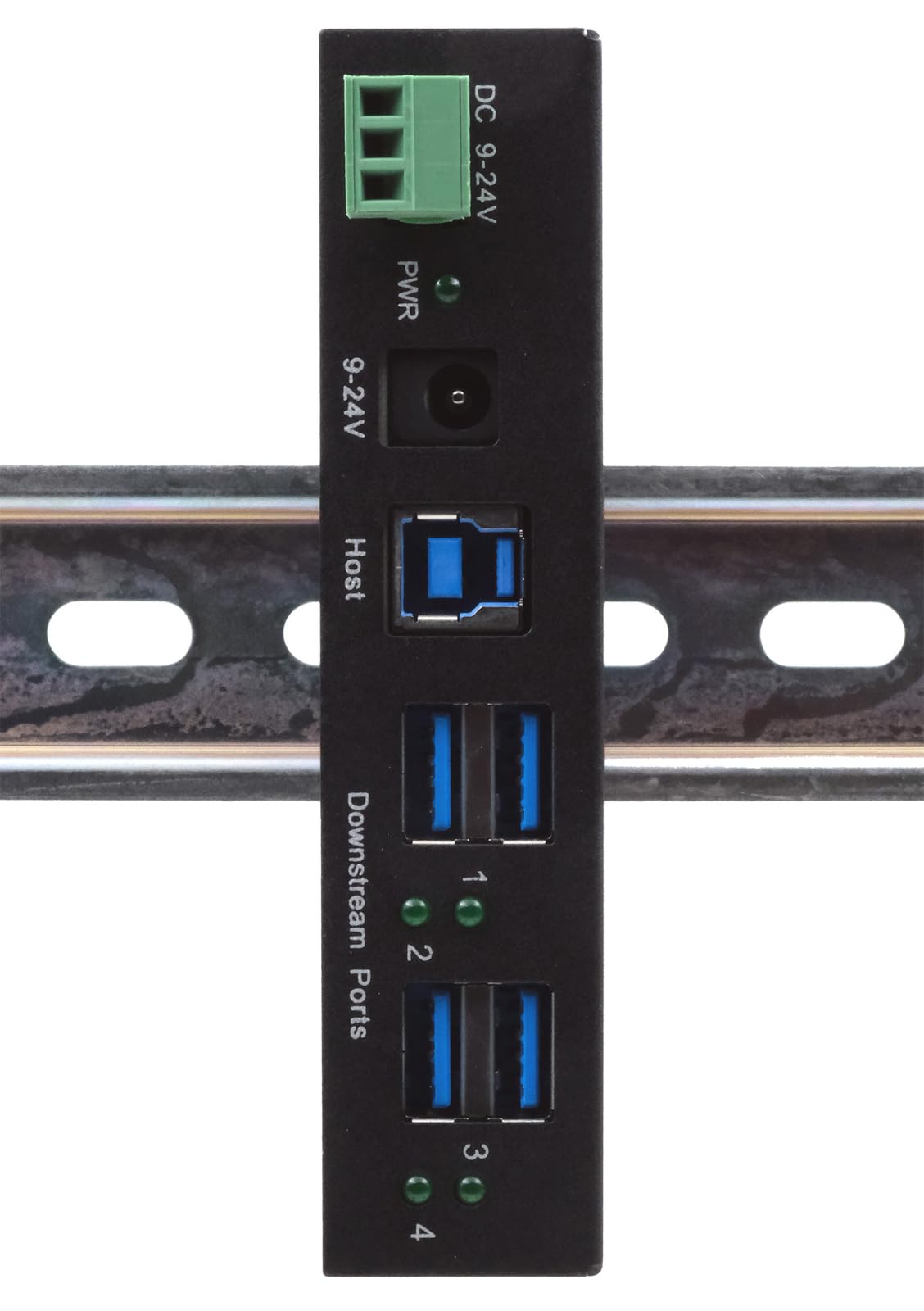 EXSYS EX-1244HMS 4 Puertos USB 3.2 Gen 1 HUB DIN-Rail Kit und Wand Via VL813 Chipset