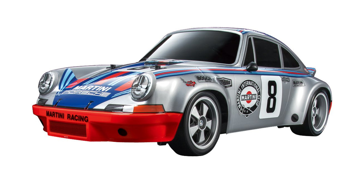 Tamiya 911 58571 Porsche Carrera RSR Martini TT-02, Multicolor, Länge 457 mm, Breite 12, Höhe 5 Zoll (58571-000)
