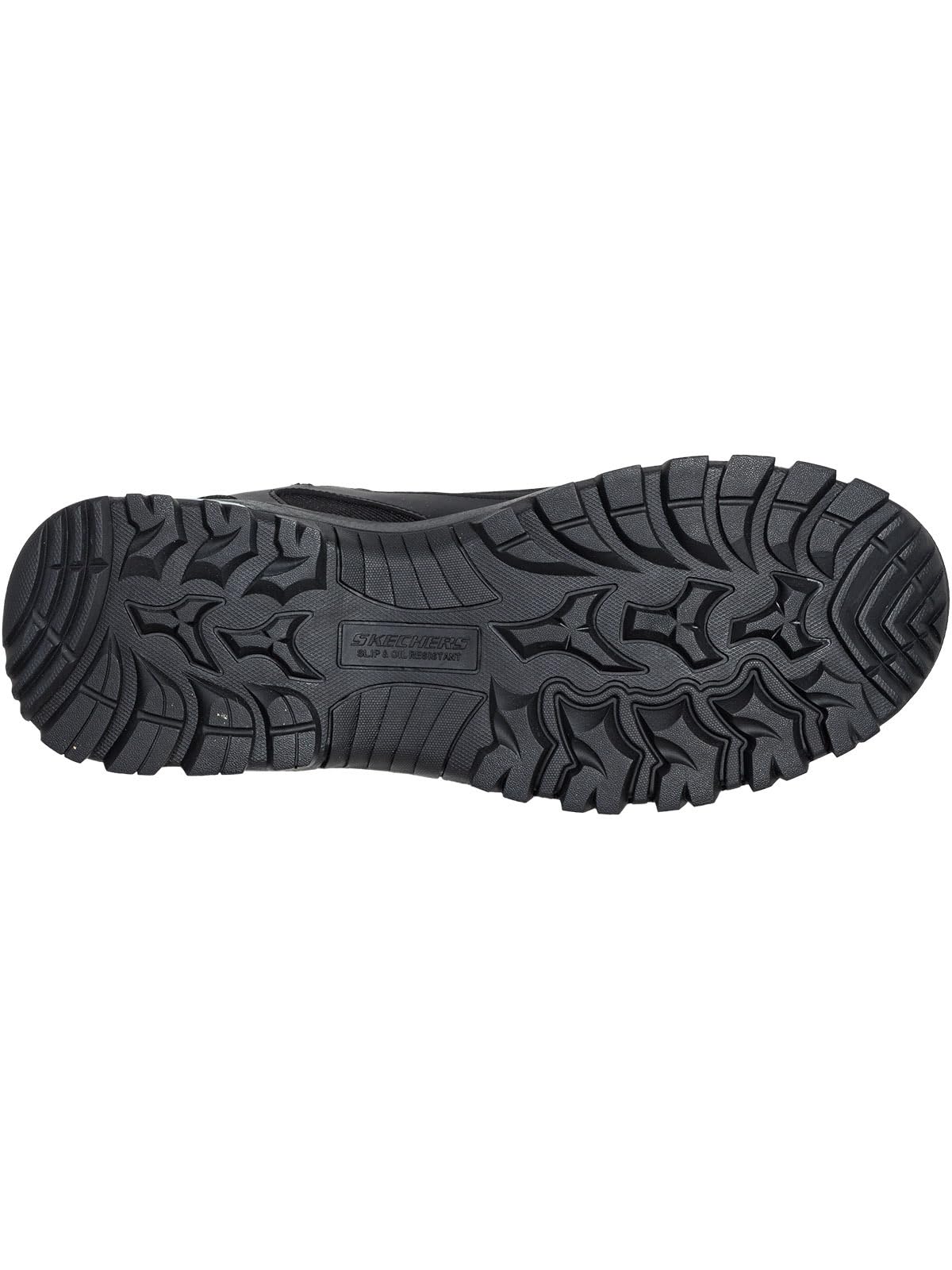 Skechers Gatlon Strigax, Botas de construcción Hombre, Black Gray Leather/Synthetic/Textile, 43 EU