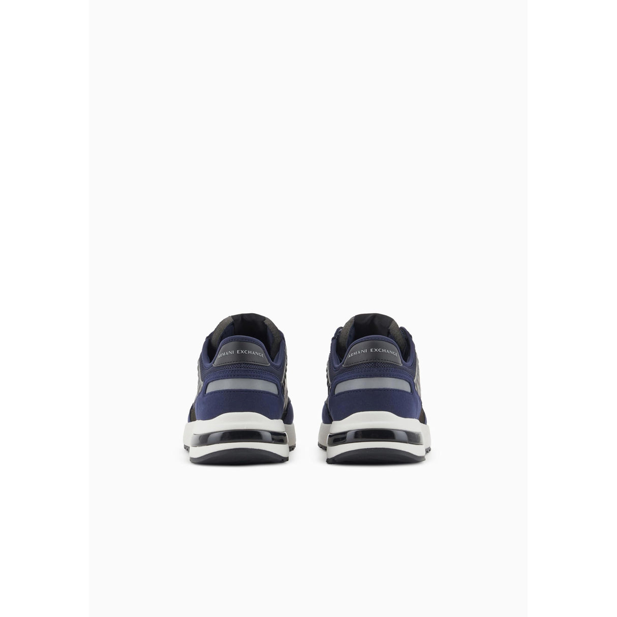 Armani Exchange Dusseldorf Embossed Geometric Motifs, Zapatillas Hombre, Azul Marino y Negro, 41 EU