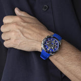 Lotus Reloj Hombre 18944/4 Vortex Caja de Acero Inoxidable 316l Plateado Correa de Caucho Azul