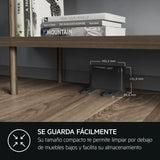 AEG AR61UW1DG - Robot Aspirador, Giroscopio + Cámara, Función Mopa, 14,4V, Autonomía 120 min, Deposito Agua 0,25L, Potencia 2600 Pa, App iOS/Android, Cepillo Motorizado, Base de Carga, Color Gris