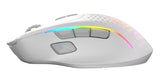 Glorious Gaming Model I 2 Wireless Ratón gaming inalámbrico - Híbrido 2,4 GHz y Bluetooth, superligero, 9 botones (2 intercambiables), RGB, gran batería, MMO/MOBA/FPS, reposapulgares lateral - Blanco