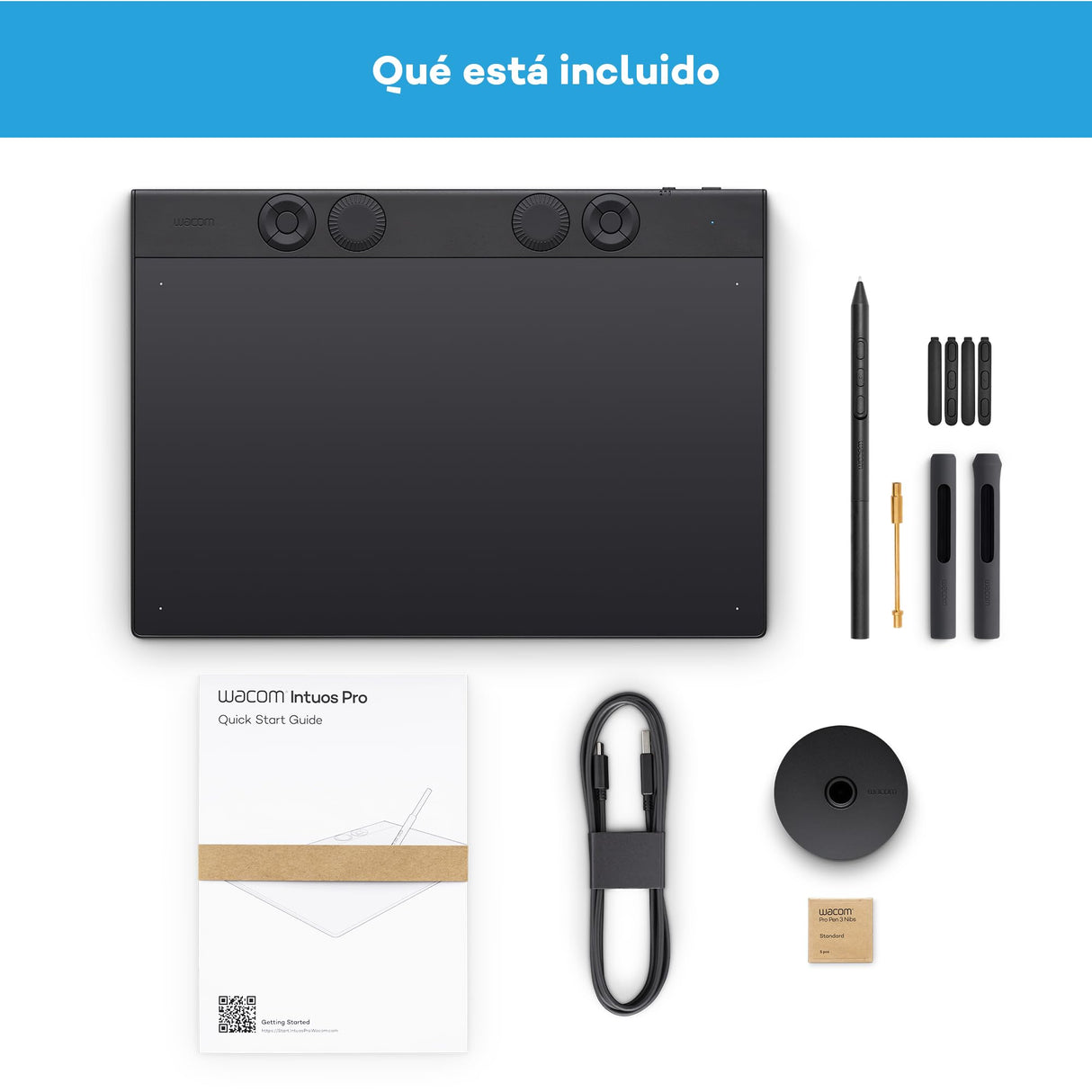 Wacom Intuos Pro Medium, la innovadora Tableta de lápiz Que Incluye el Wacom Pro Pen 3, compacta y Ligera - una opción versátil para ilustradores, diseñadores y editores de Fotos