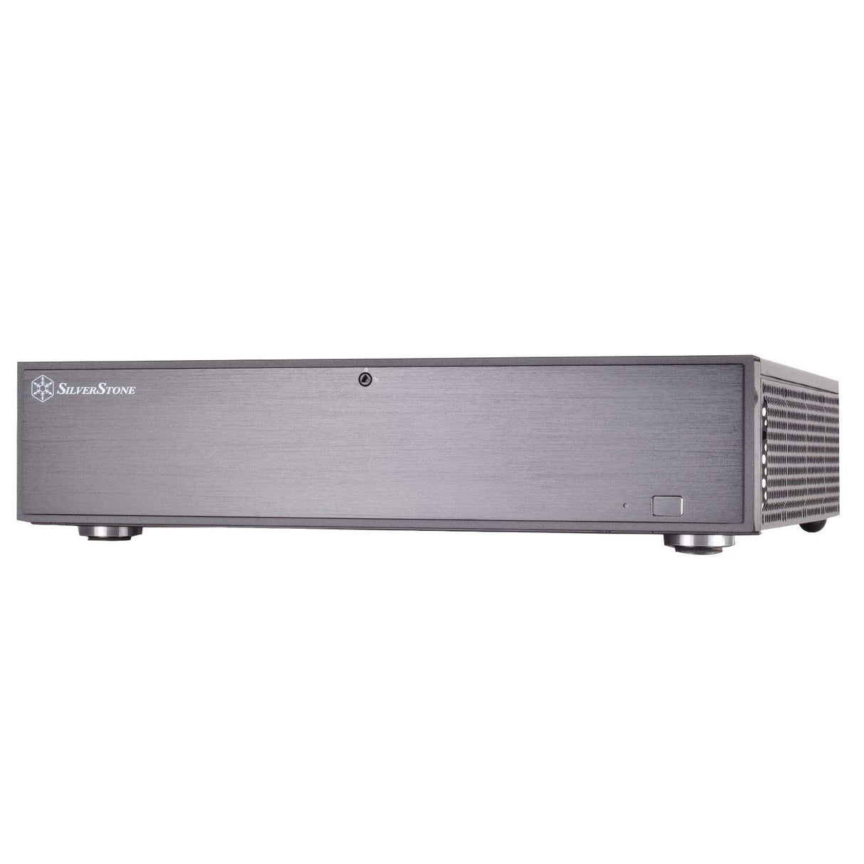 Silverstone SST-ML04B-C - Carcasa de Ordenador silenciosa Milo Slim HTPC Micro ATX, Conector USB Tipo C en el Puerto de E/S, Negro