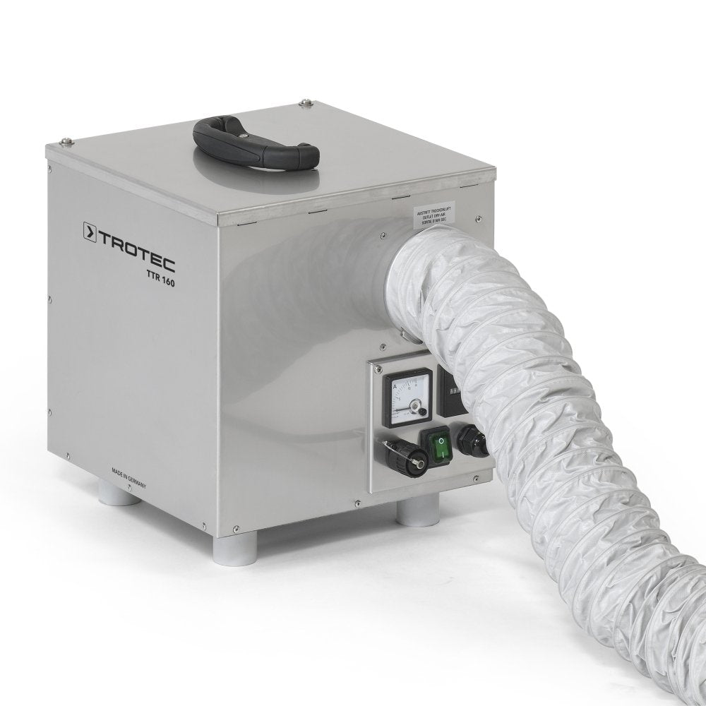 TROTEC Deshumidificador de adsorción TTR 160, 12 kg, Metal, Negro